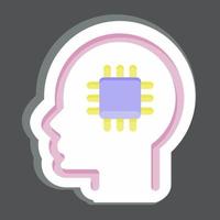 Icon Artificial Intelligence. related to Psychology Personality symbol. simple design editable. simple illustration vector