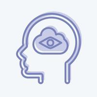 Icon Dreams. related to Psychology Personality symbol. simple design editable. simple illustration vector