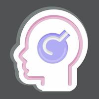 Icon Mental Problem. related to Psychology Personality symbol. simple design editable. simple illustration vector