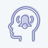 Icon Anxiety. related to Psychology Personality symbol. simple design editable. simple illustration vector