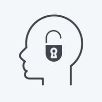 Icon Weakness. related to Psychology Personality symbol. simple design editable. simple illustration vector