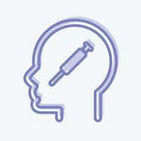 Icon Physic Addiction. related to Psychology Personality symbol. simple design editable. simple illustration vector