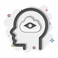 Icon Dreams. related to Psychology Personality symbol. simple design editable. simple illustration vector