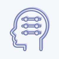 Icon Machine Learning. related to Psychology Personality symbol. simple design editable. simple illustration vector