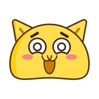 cute cat emoticon face vector