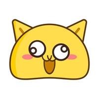 linda gato emoticon cara vector