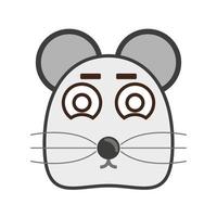 cute mice face icon vector