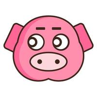 Pig Face Emoticon vector