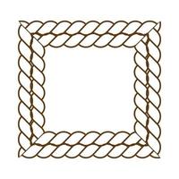 Rope round border frame vector