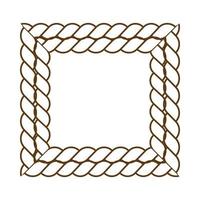 Rope round border frame vector