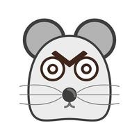 cute mice face icon vector