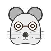cute mice face icon vector