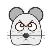 cute mice face icon vector