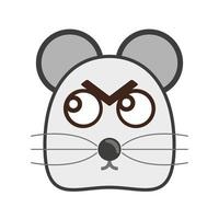 cute mice face icon vector