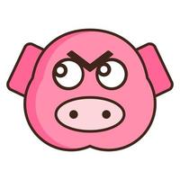 Pig Face Emoticon vector