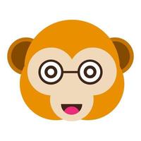 mongkey face icon vector