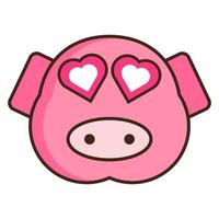 Pig Face Emoticon vector