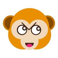 mongkey face icon vector