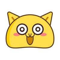 linda gato emoticon cara vector