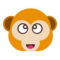 mono cara icono vector