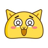 linda gato emoticon cara vector