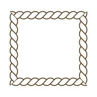 Rope round border frame vector