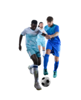 isolerat fotboll spelare spelar med fotboll i en match png