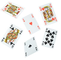 Poker playing cards. gambling and betting concept png