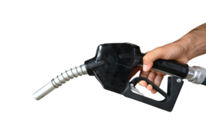 Black fuel pump service for dispensing petrol for motor vehicles png