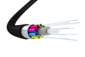 internet fiber kabel. teknologi den där sänder stor belopp av data på mycket hög hastighet png