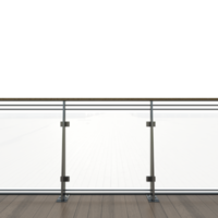 Image of balcony railing outside of a property. 3d rendering png