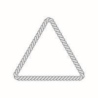 Grey triangle rope frame with bristles vector