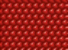 3d red gradient polygonal cubes geometric background vector