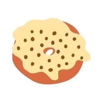 Donut in cartoon style. Vector illustration isolated on white background.
