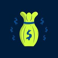 Money bag with dollar sign vector