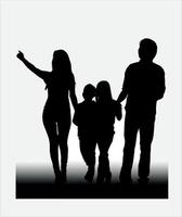 Family Silhouette vector illustration