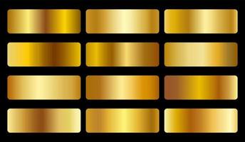 Gold Gradient Vector Background Element Set