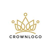 illustration vector graphic crown logo design luxury and mminimalist