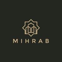 mihrab logo vector icono ilustración