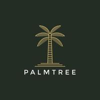 illustration vector graphic palm tree logo design minimalist