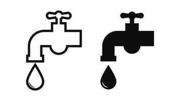 Faucet vector icon. Black illustration isolated on white background for graphic and web design.