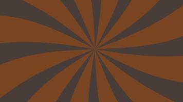 Retro abstract on brown color background for wallpaper. ray sunburst stripes texture design template. swirl radial pattern style. Vector illustration. Fun sun light beams.