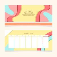 Weekly Planner Free and Customizable Templates vector