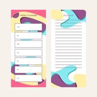 Weekly Planner Free and Customizable Templates vector