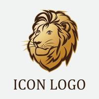 icono de vector de plantilla de logotipo de león