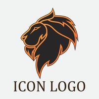 icono de vector de plantilla de logotipo de león