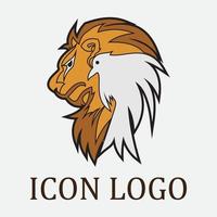 icono de vector de plantilla de logotipo de león