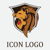 icono de vector de plantilla de logotipo de león