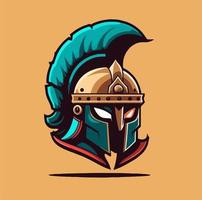 espartano casco mascota logo vectot ilustracion eps 10 vector