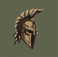 Spartan Helmet Mascot Logo Vectot Illustrtion eps 10 vector